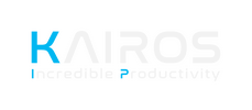 KAIROS Incredible Productivity logo - blue white